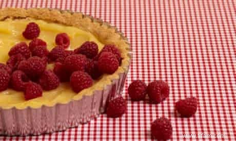 Recette de la tarte aux framboises et aux noisettes 