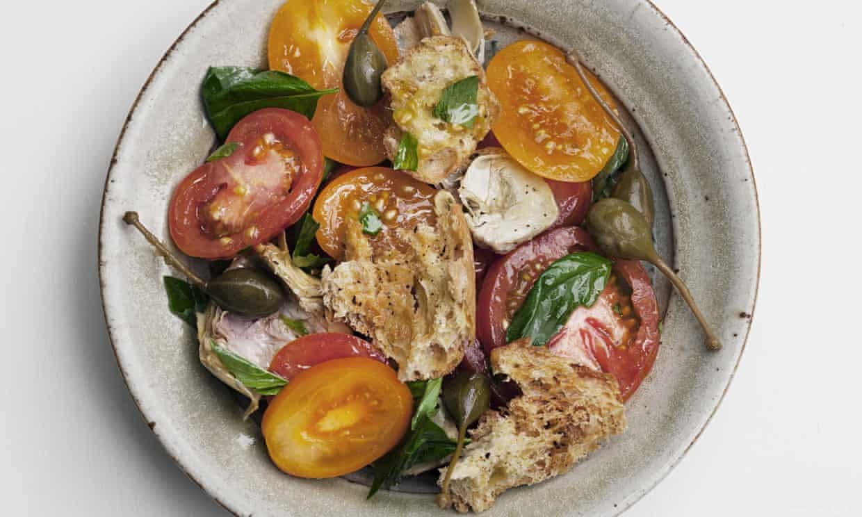 Recette de salade de tomates et de pain grillé de Nigel Slater 