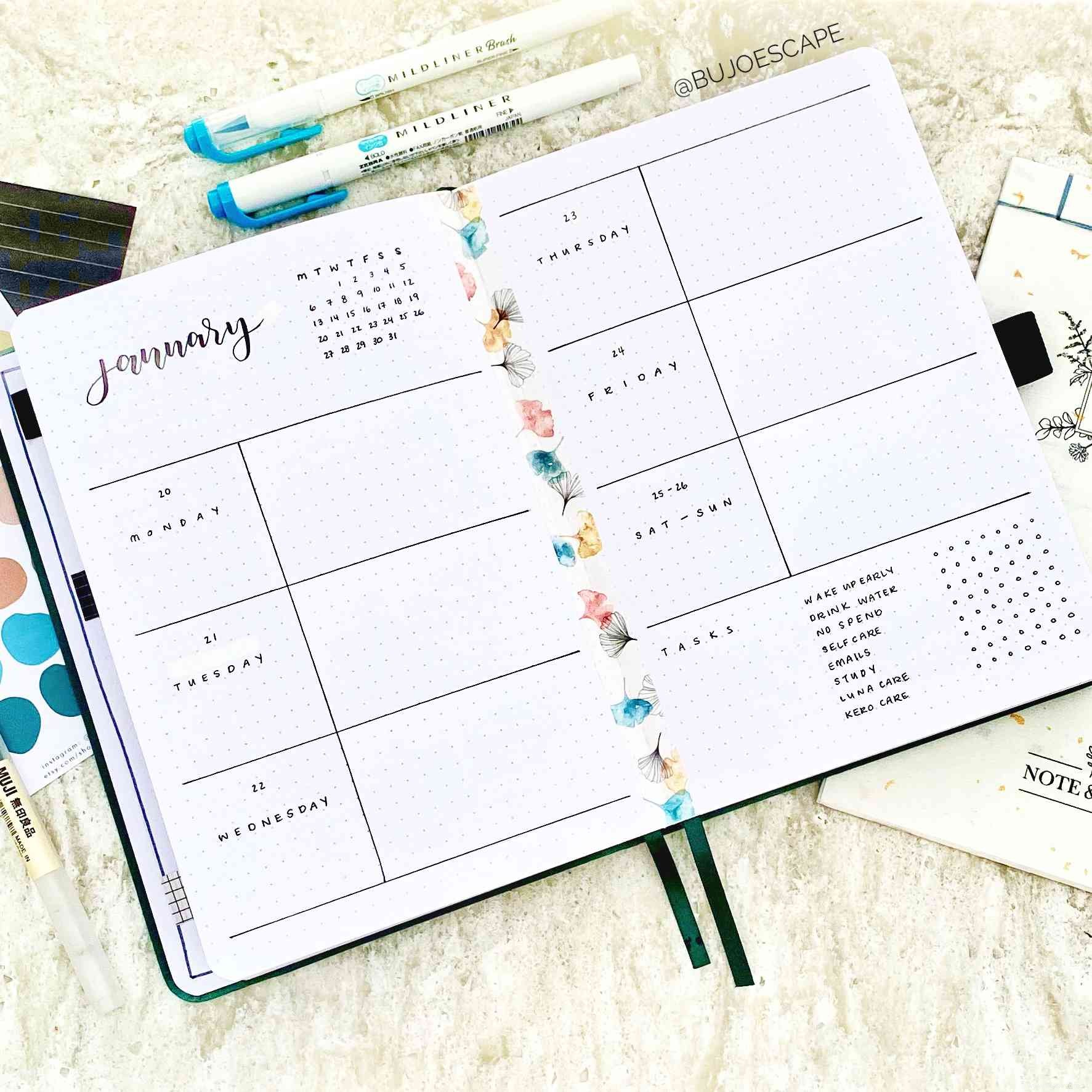 Idées de Bullet Journal pour les débutants 