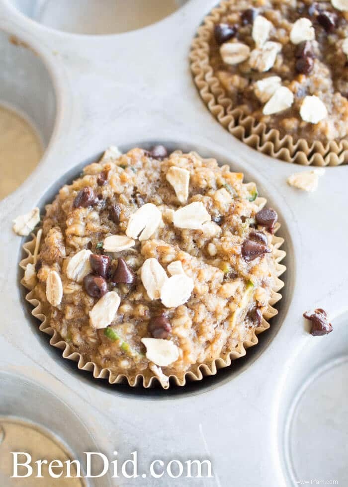 Muffins sains aux courgettes sans farine, sans sucre et sans huile 