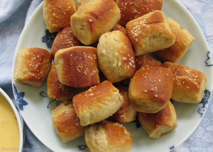 Recette de bouchées de bretzels mous maison 