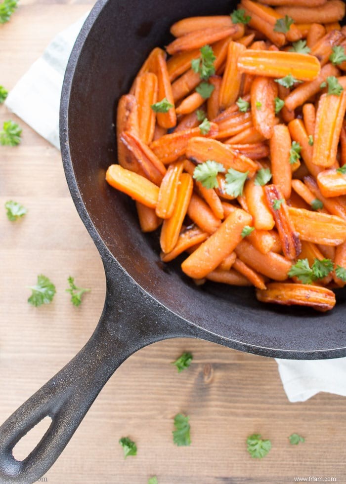 Carottes rôties au gingembre et au miel 