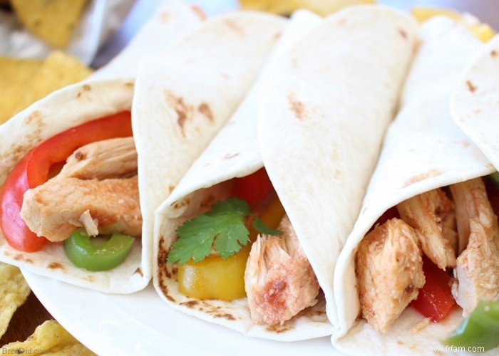 Fajitas santé au poulet à la mijoteuse 