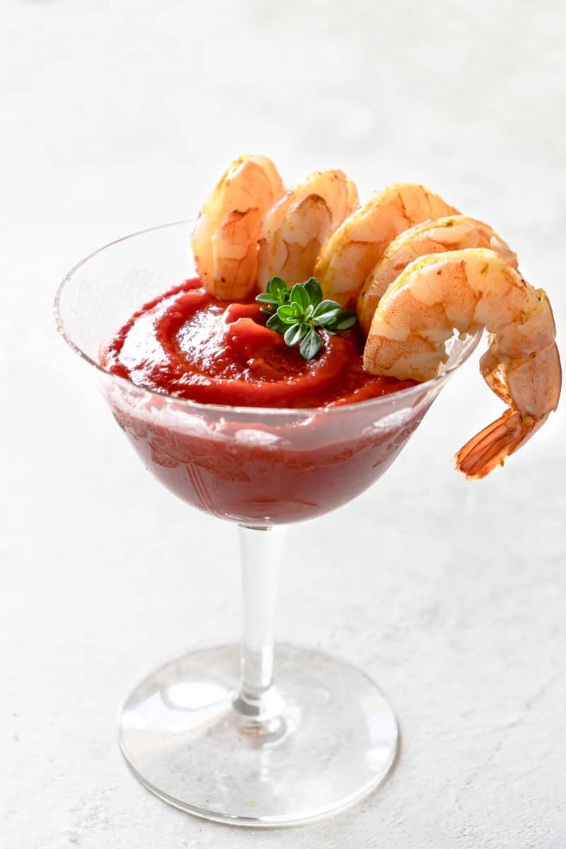 Cocktail de crevettes sous vide 