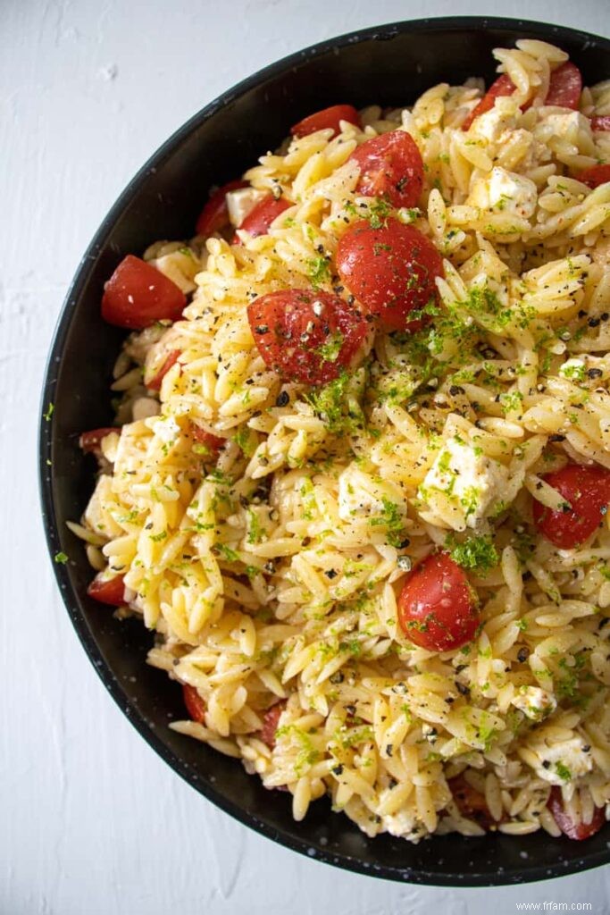 Salade d orzo avec vinaigrette au chili et à la lime 