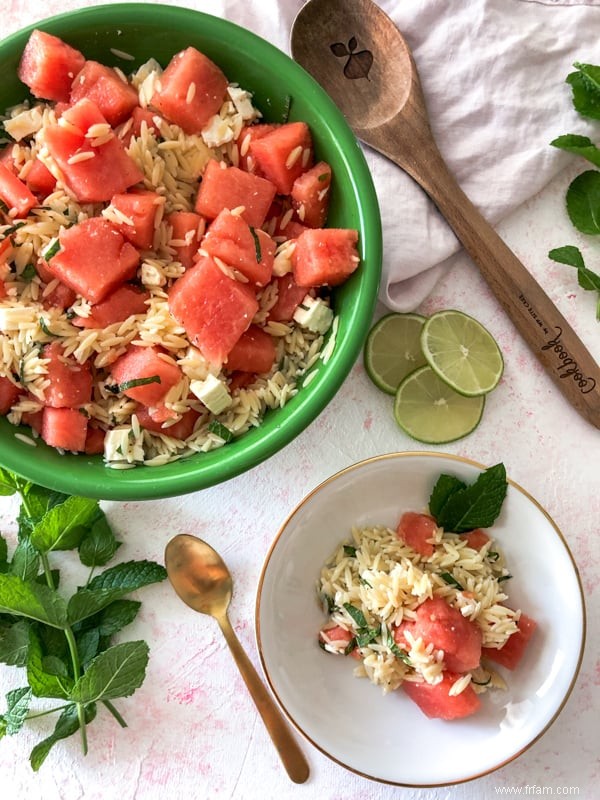 Salade d orzo à la pastèque à 5 ingrédients 