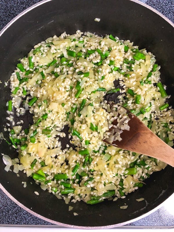 Saumon au four et risotto aux asperges 