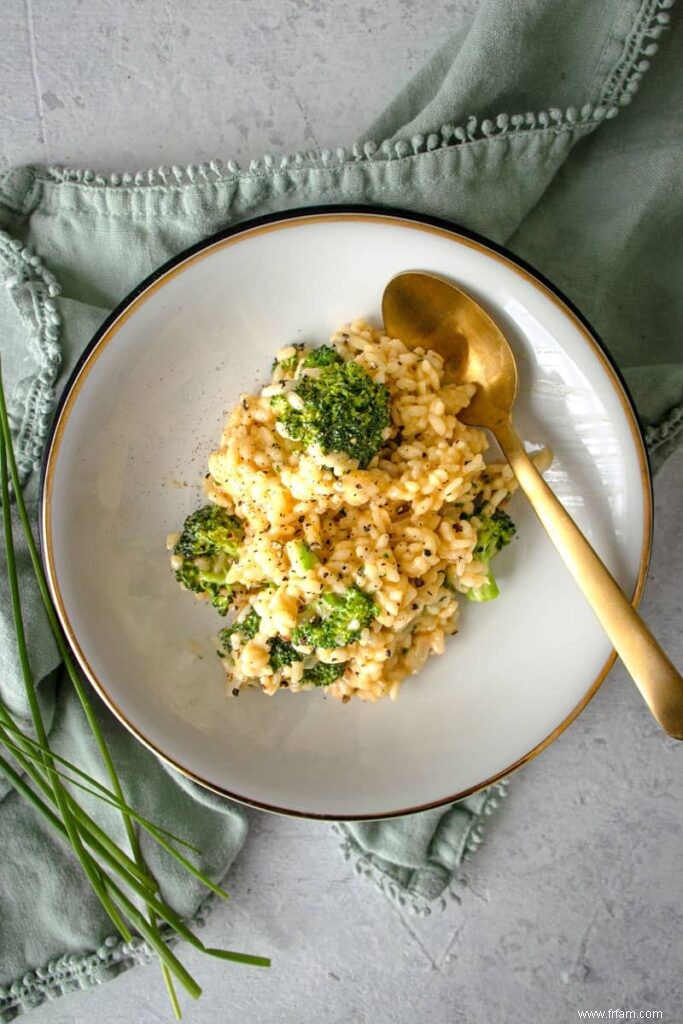 Risotto au brocoli et au cheddar 