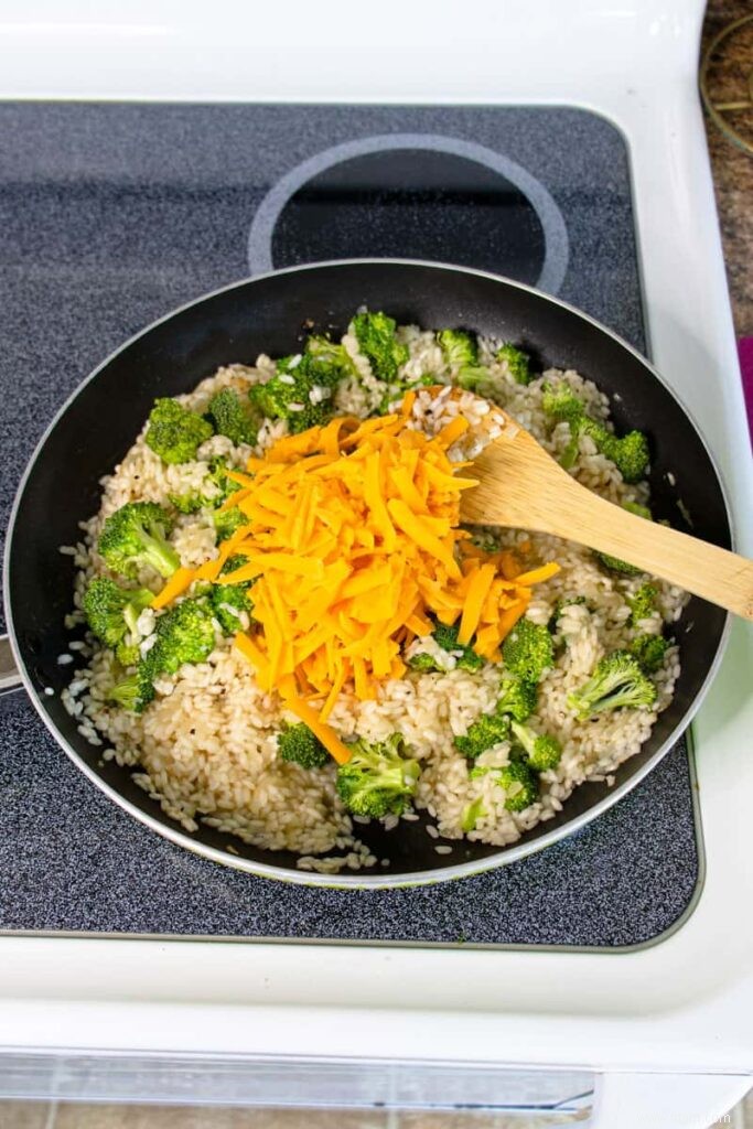 Risotto au brocoli et au cheddar 