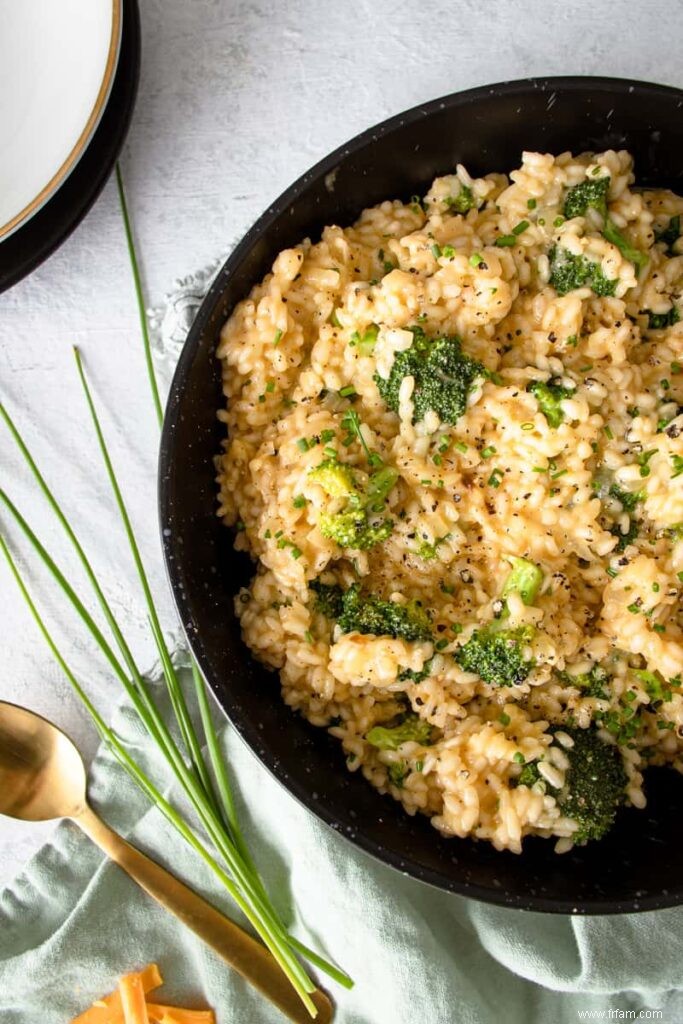 Risotto au brocoli et au cheddar 