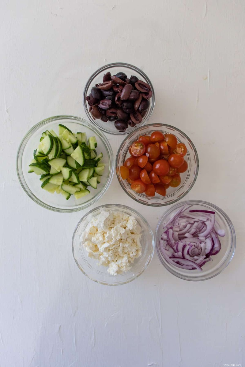 Salade de pâtes au couscous grec facile 