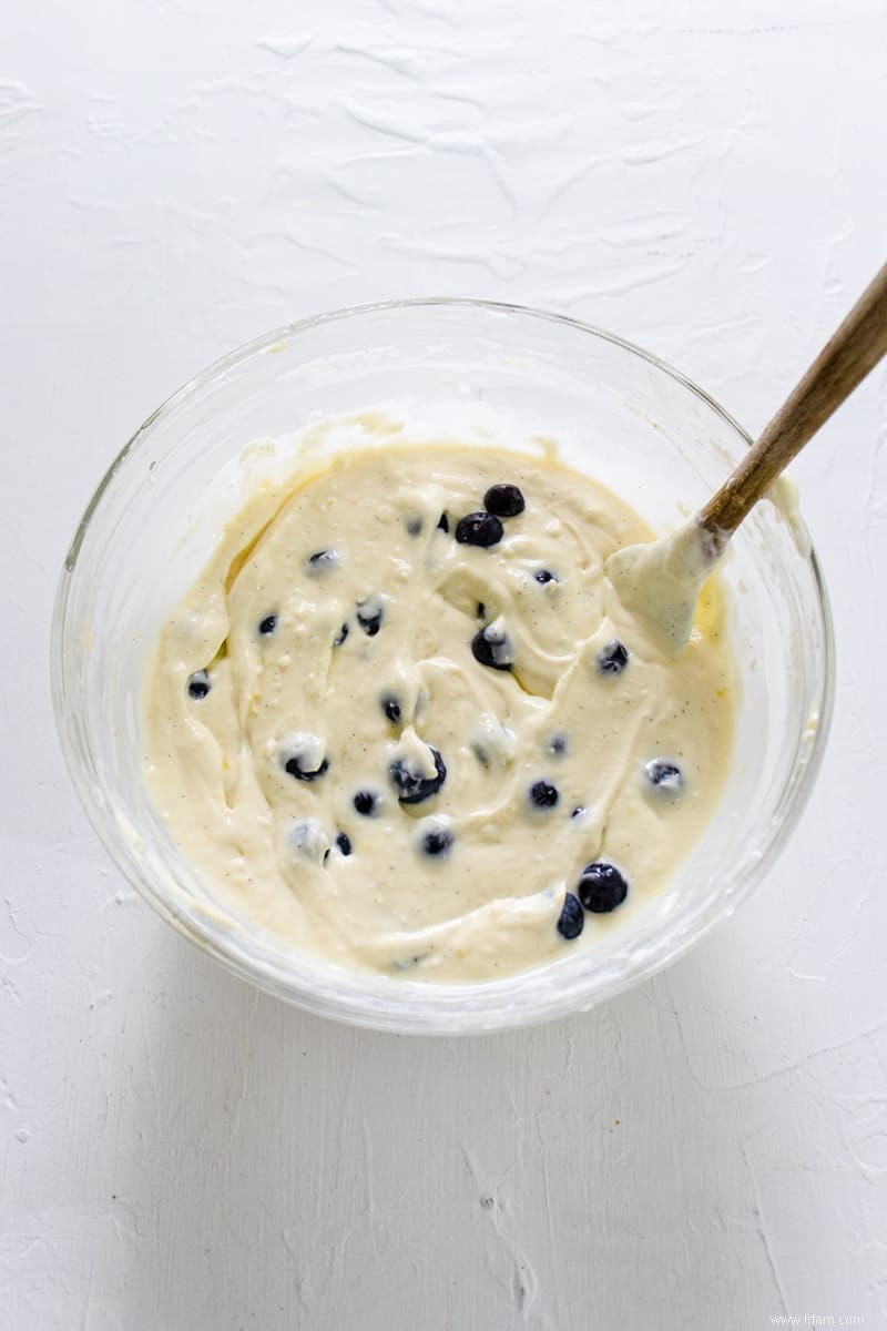 Gâteau au fromage sous vide au citron et aux bleuets 