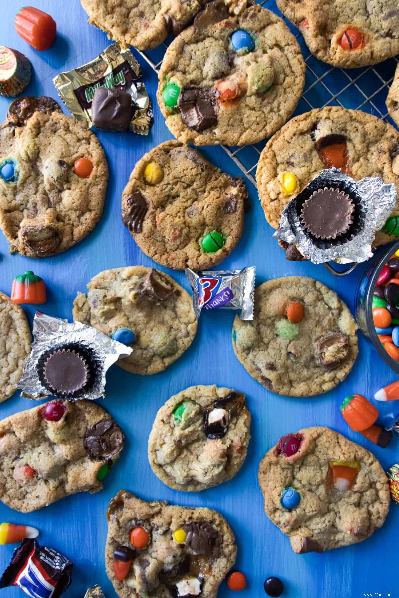 Restes de biscuits aux bonbons d Halloween 