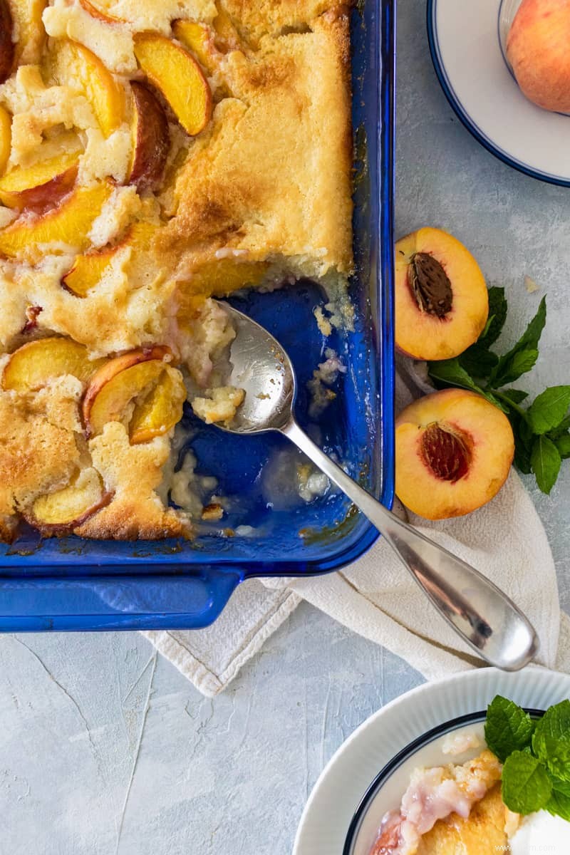 Tourte aux pêches fraîches 