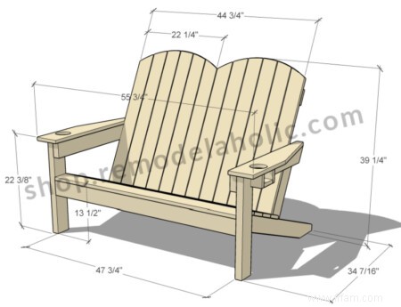 Plan de banc Adirondack bricolage (avec porte-gobelets!) 