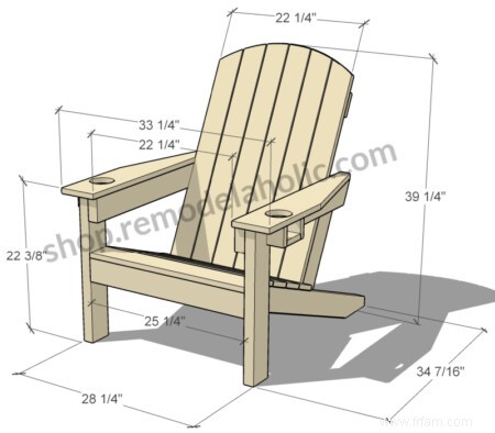 Plan de chaise Adirondack bricolage (avec porte-gobelets!) 