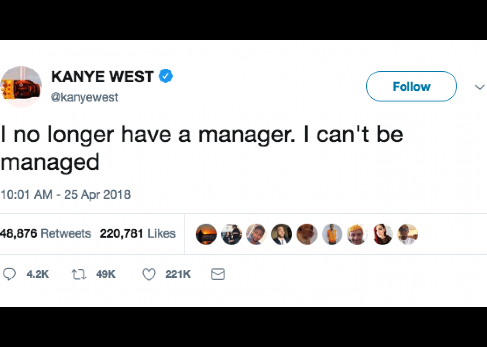 Top 50 des tweets de Kanye West depuis qu il a rejoint Twitter 