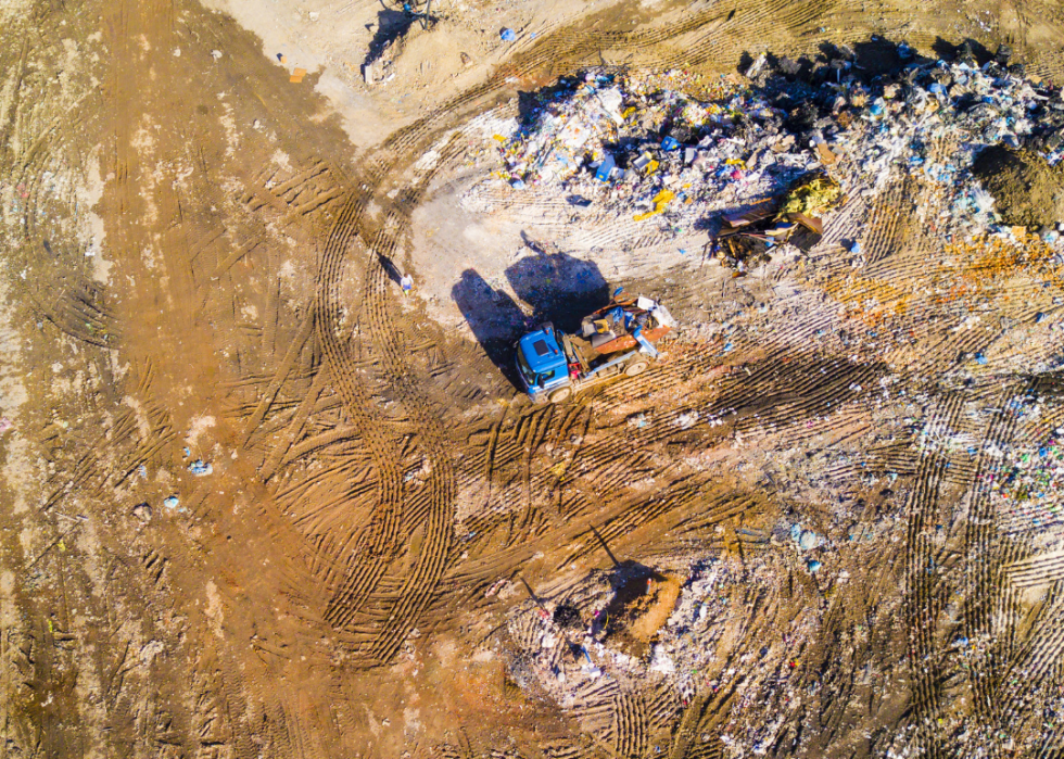 États avec le plus de déchets en décharge 