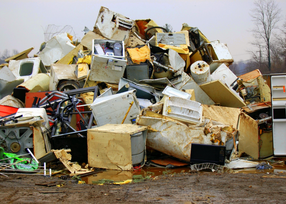 États avec le plus de déchets en décharge 