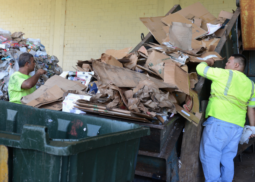 États avec le plus de déchets en décharge 