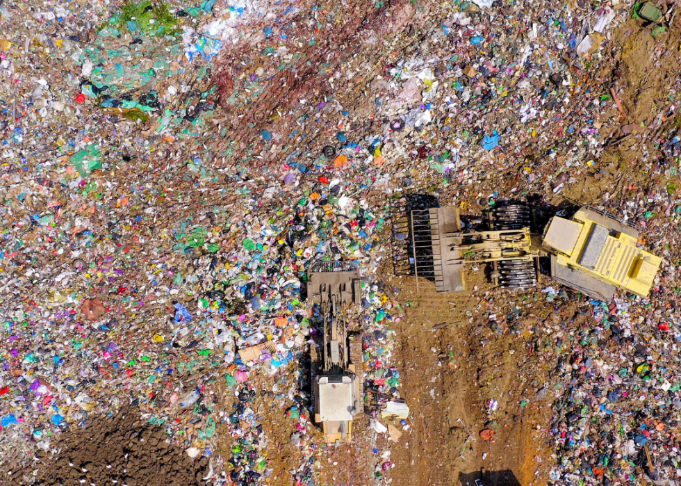 États avec le plus de déchets en décharge 