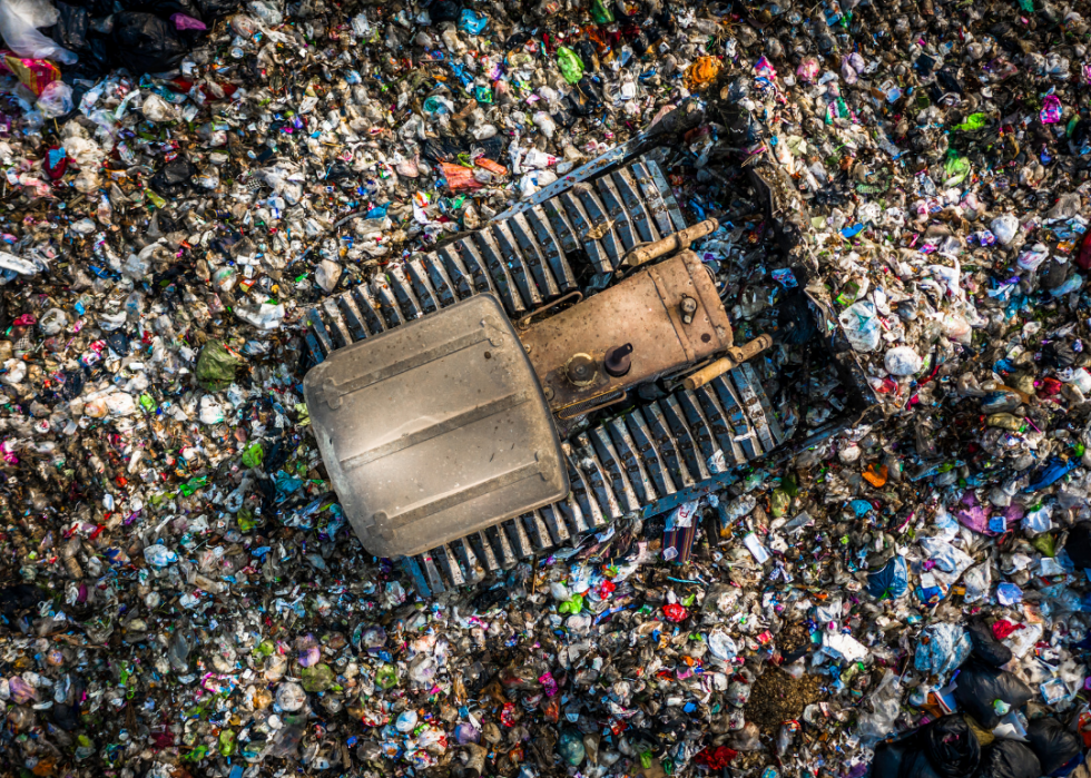 États avec le plus de déchets en décharge 