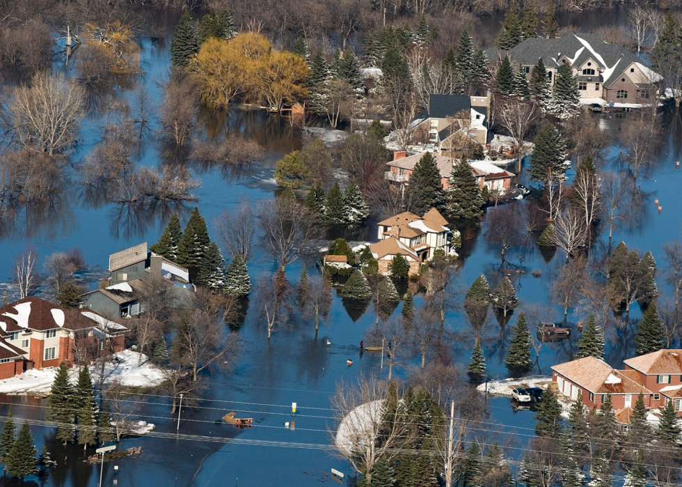 États les plus exposés au risque d inondation 