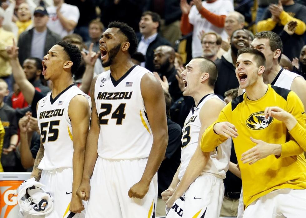 Meilleure équipe masculine de basket-ball universitaire dans chaque État 