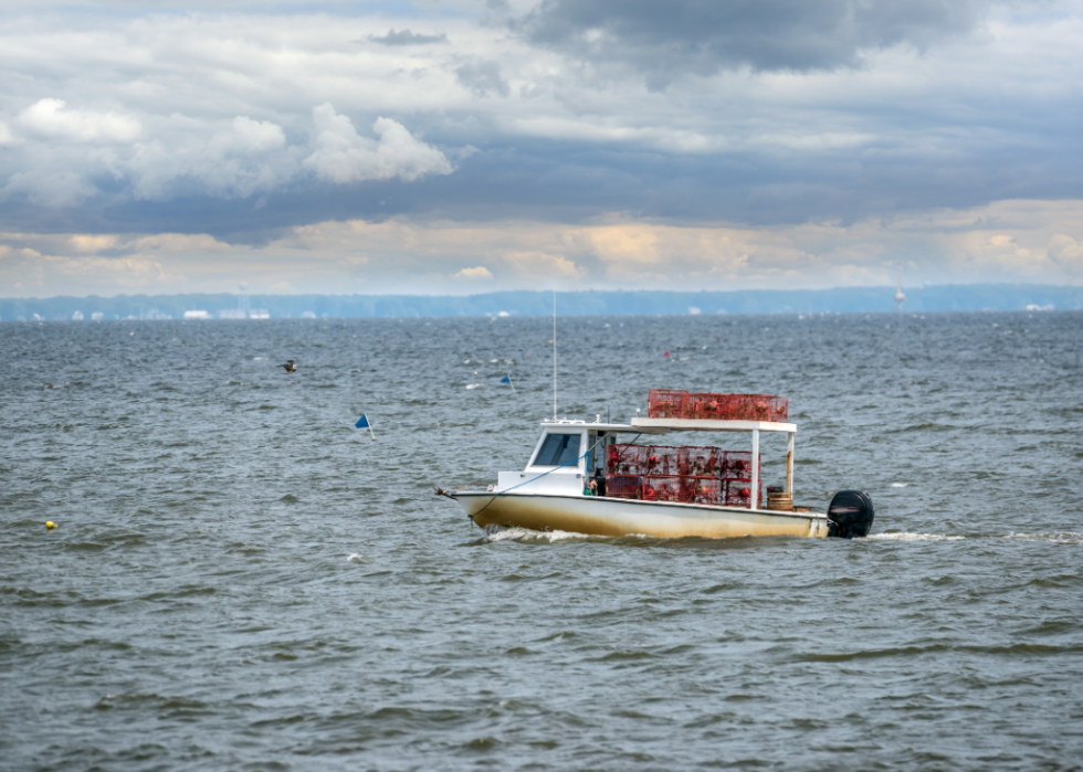 États comptant le plus de pêcheurs enregistrés 