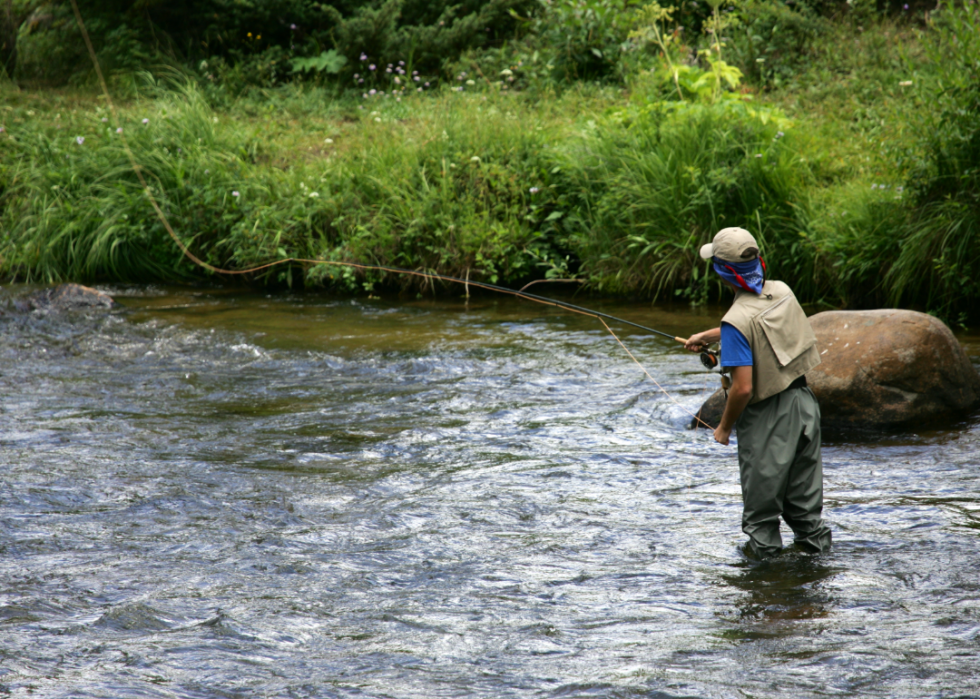 États comptant le plus de pêcheurs enregistrés 