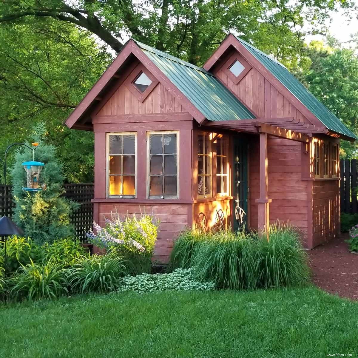 Projet de lecteur :abri de jardin et foyer en cèdre 