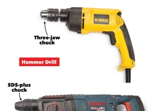 Différences entre une perceuse à percussion et un marteau rotatif 