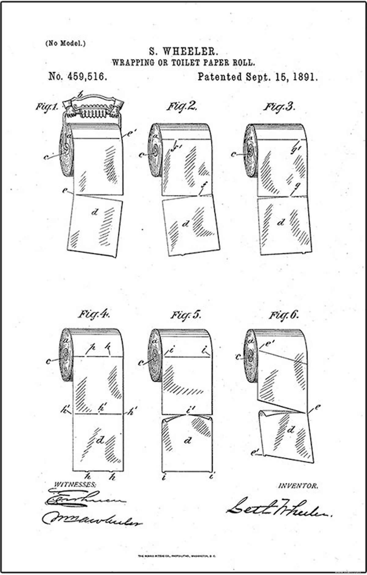 Vous accrochez mal votre papier toilette et voici le brevet pour le prouver 