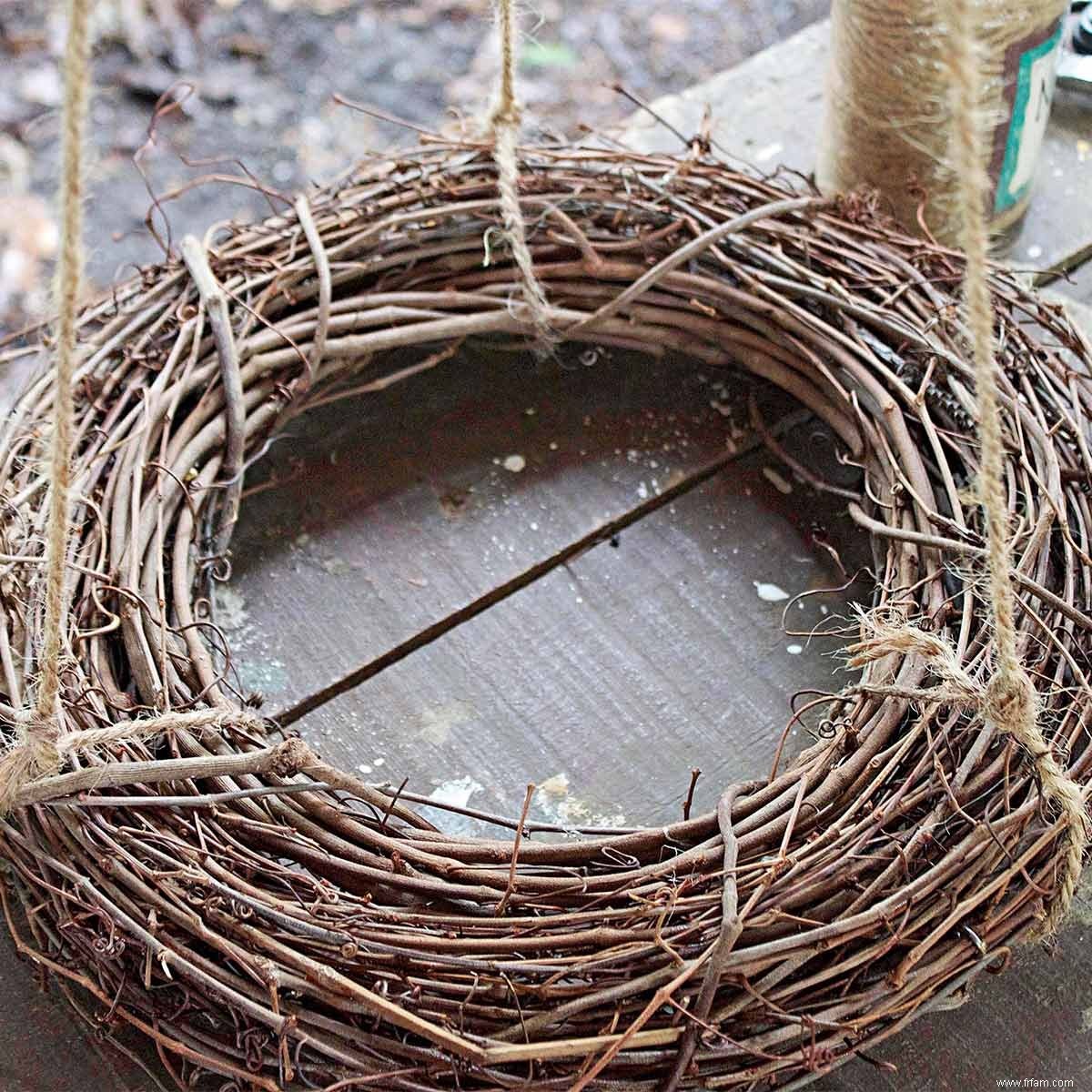 Couronne de mangeoire à oiseaux bricolage 