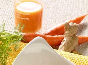 Soupe de carottes au gingembre et noix de coco 