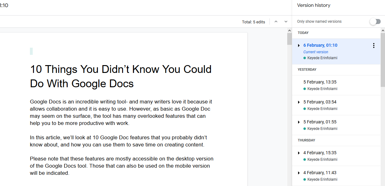 10 choses que vous ne saviez pas que Google Docs pouvait faire 