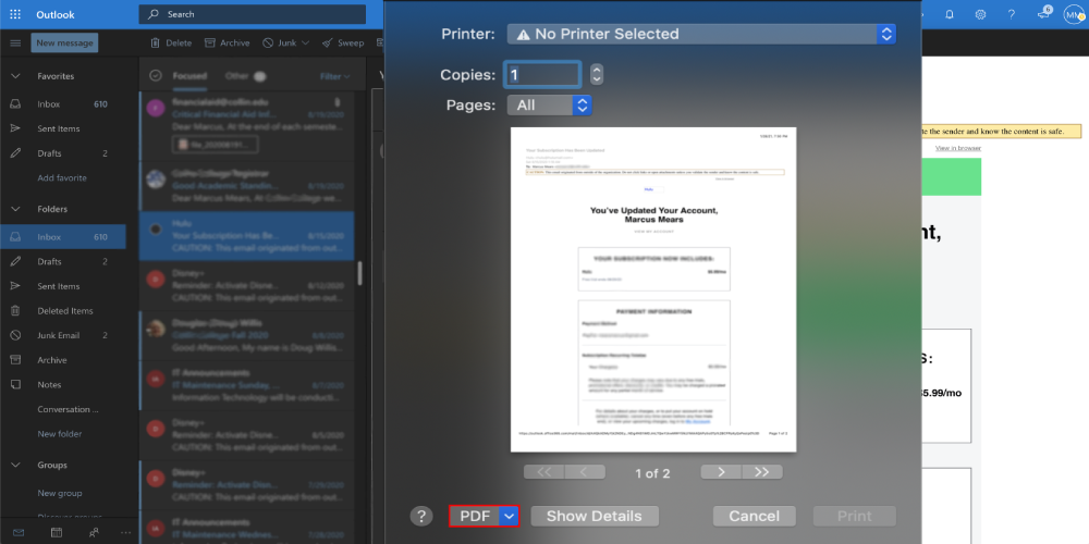 Comment enregistrer un e-mail au format PDF dans Outlook 