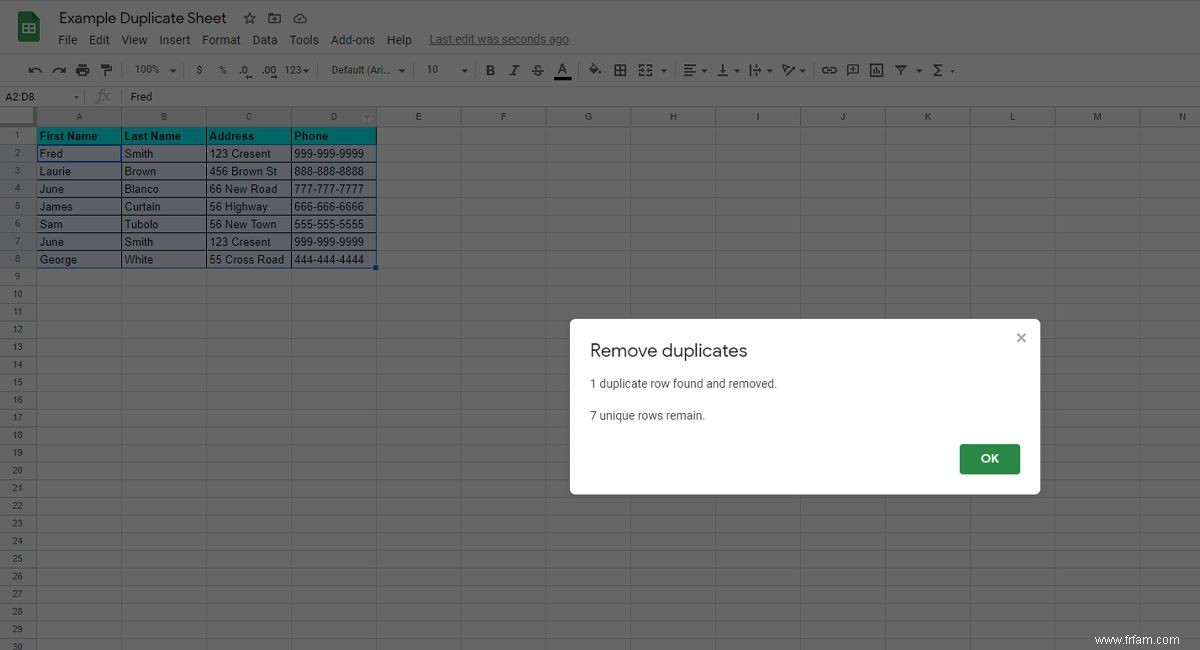 4 façons de supprimer les doublons dans Google Sheets 