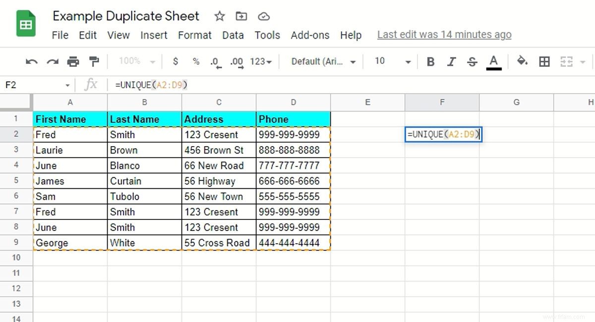 4 façons de supprimer les doublons dans Google Sheets 