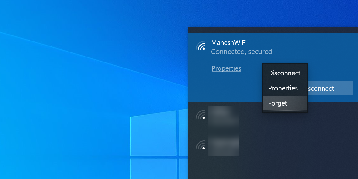 Comment oublier un réseau Wi-Fi sur Windows 10 