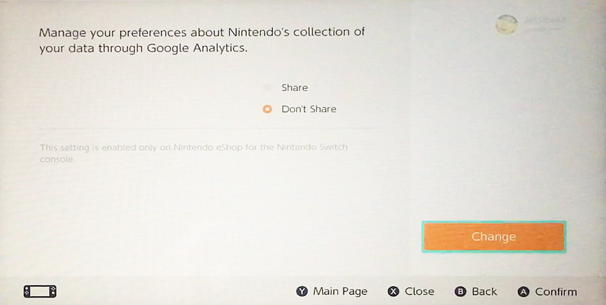 Comment arrêter de partager vos données Nintendo Switch eShop 