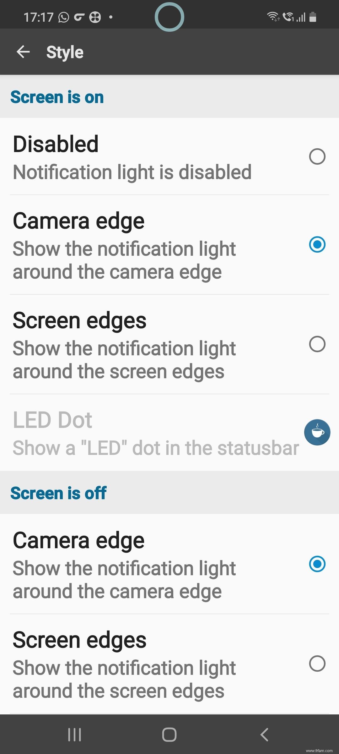 Comment activer les notifications de coupure de caméra LED sur les téléphones Samsung 