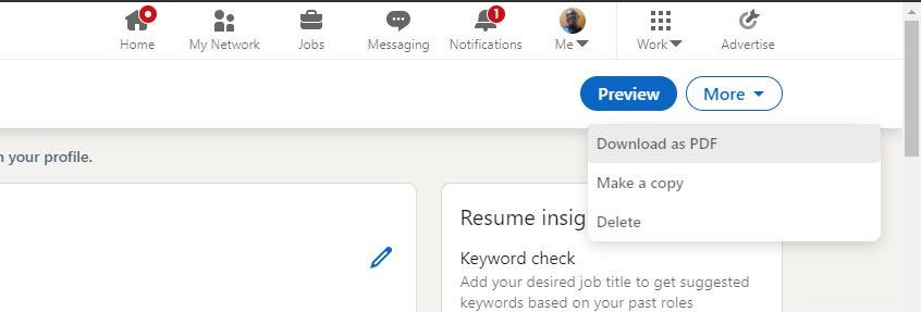 Comment faire un CV à partir de votre profil LinkedIn 