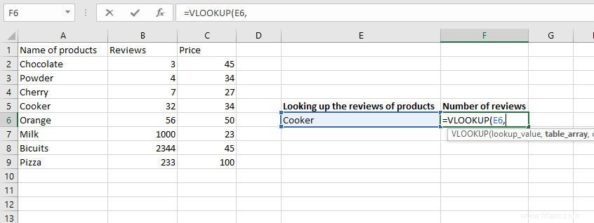 Comment effectuer une RECHERCHEV dans une feuille de calcul Excel 