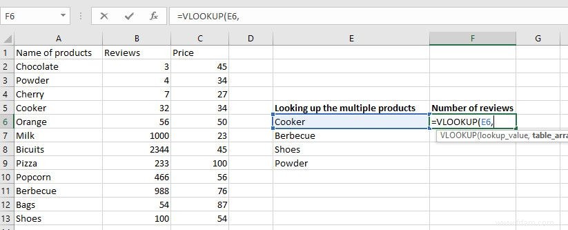 Comment effectuer une RECHERCHEV dans une feuille de calcul Excel 