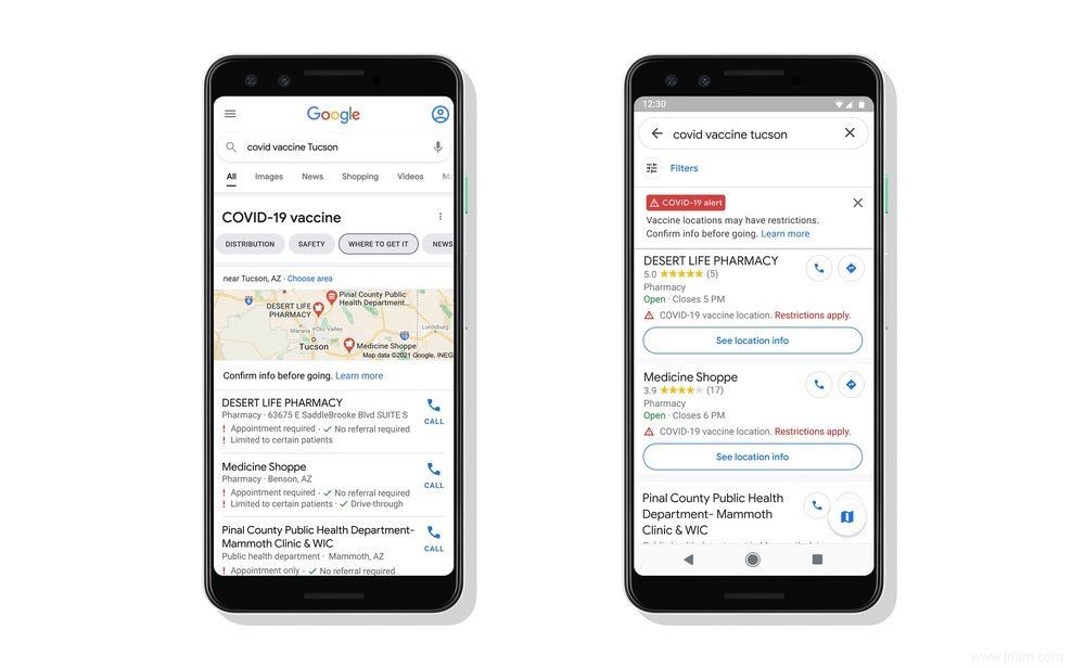 Google Maps vous montrera bientôt les emplacements des vaccins COVID-19 