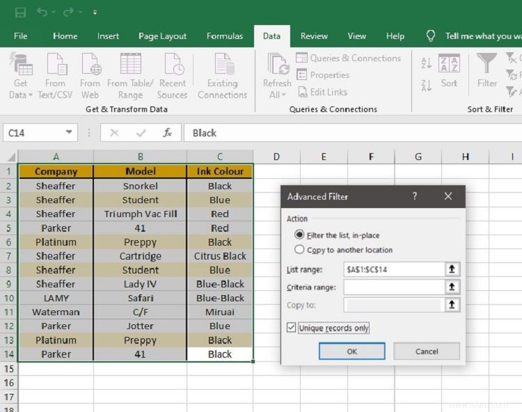 Comment supprimer les doublons dans Excel 