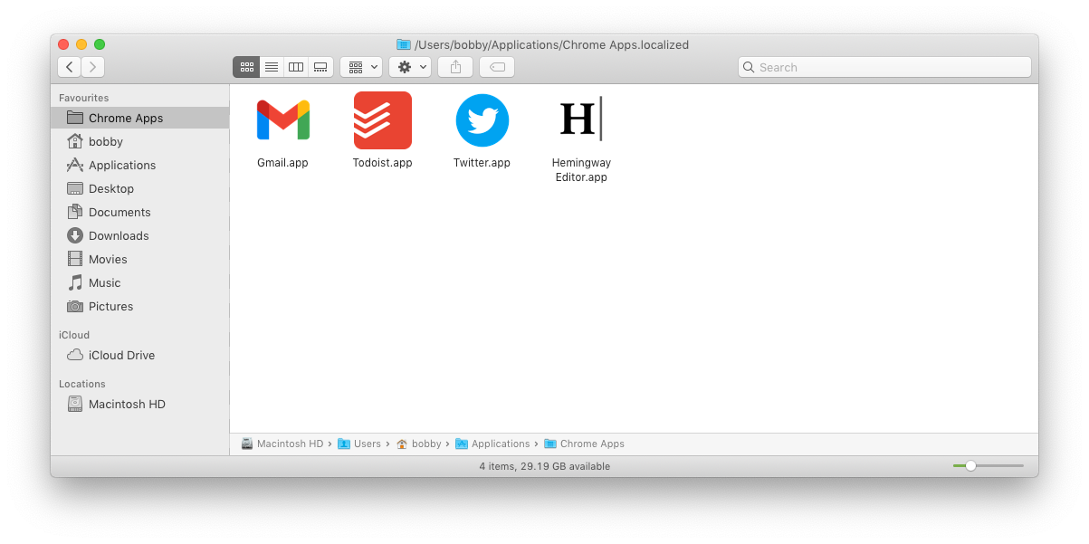 Comment exécuter des applications Web sur macOS à l aide de raccourcis Chrome 