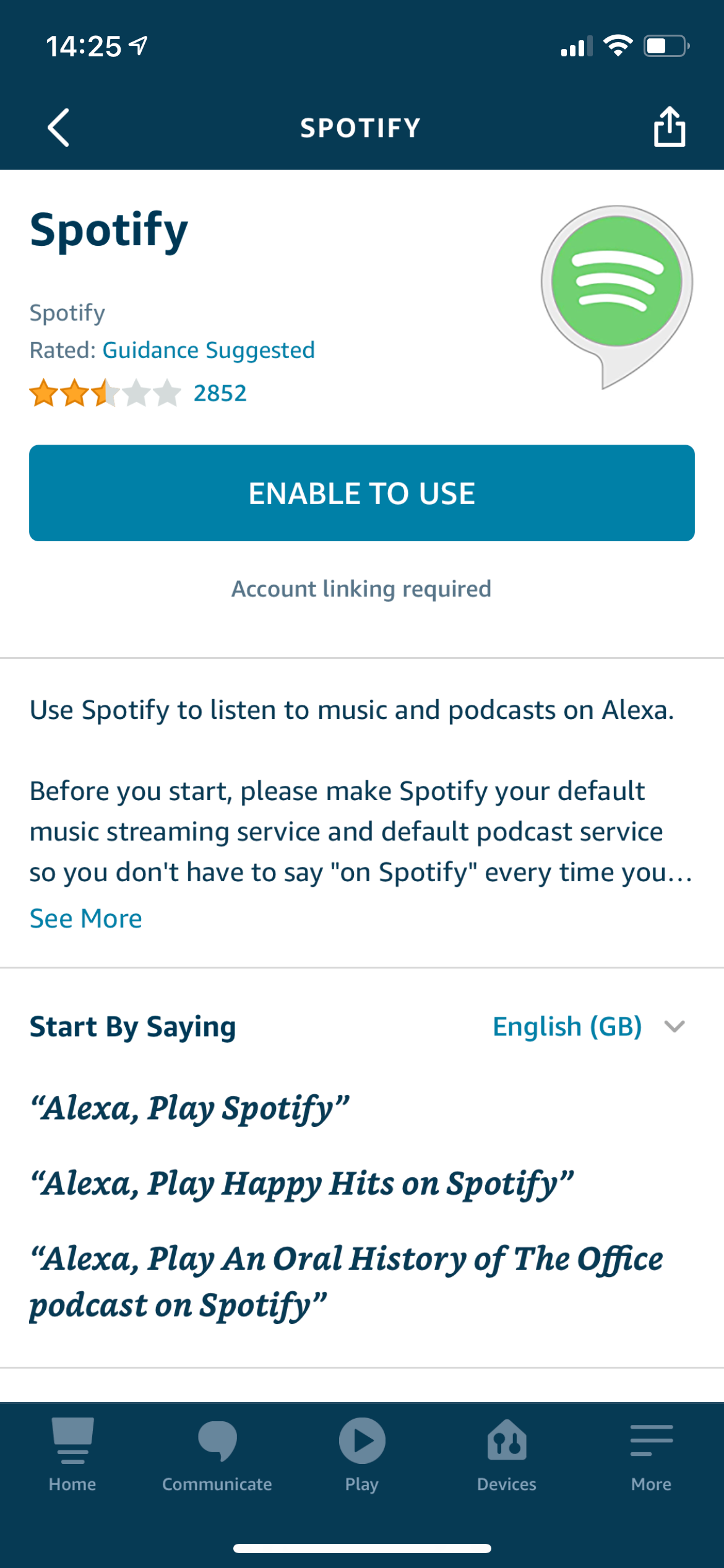 Comment connecter Spotify à Alexa et lire de la musique sur votre écho 