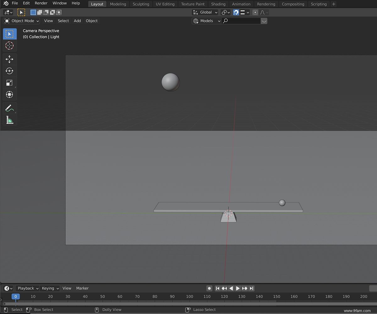 Premiers pas avec Blender :une introduction à la physique 